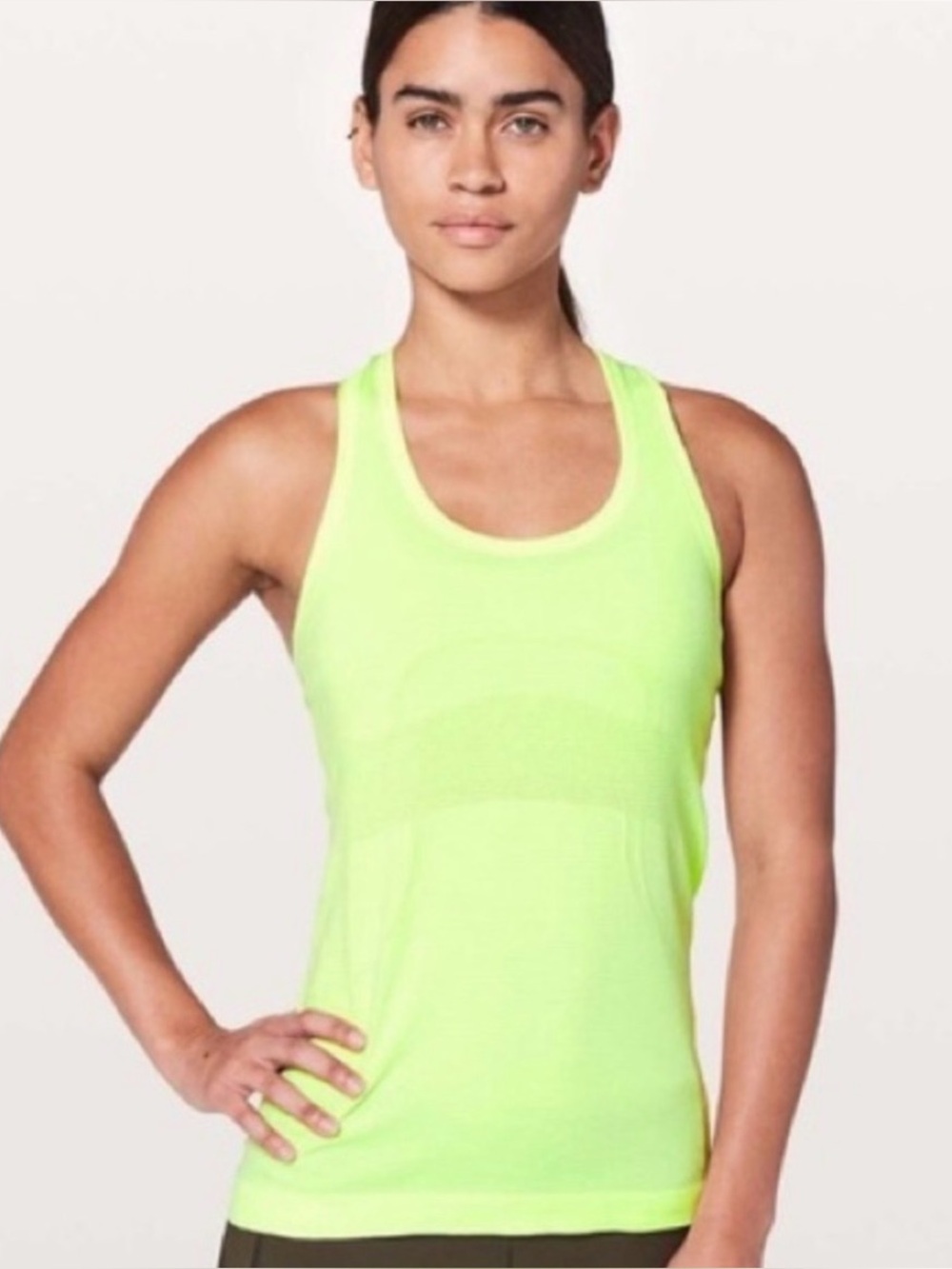 Lululemon Swiftly Neon Yellow Tank sz 4